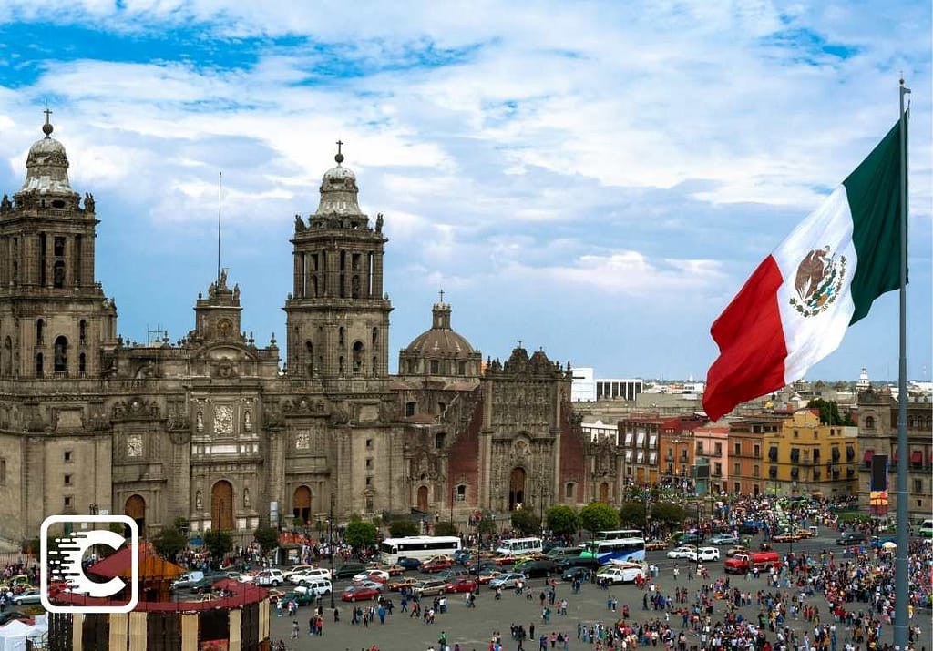 El Zocalo or Plaza de la Constitución Mexico City