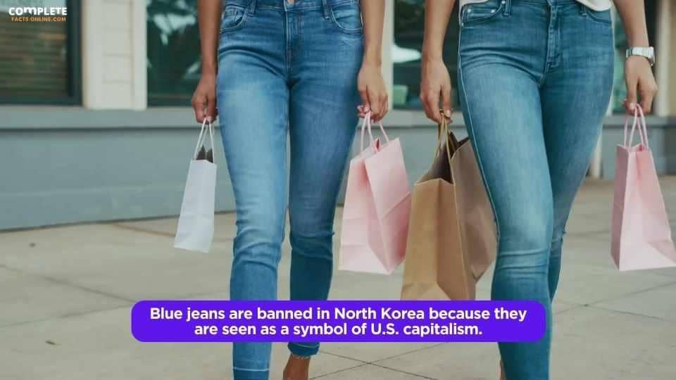 Blue jeans are banned in North Korea